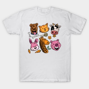 Funny Hand Drawn Animals T-Shirt